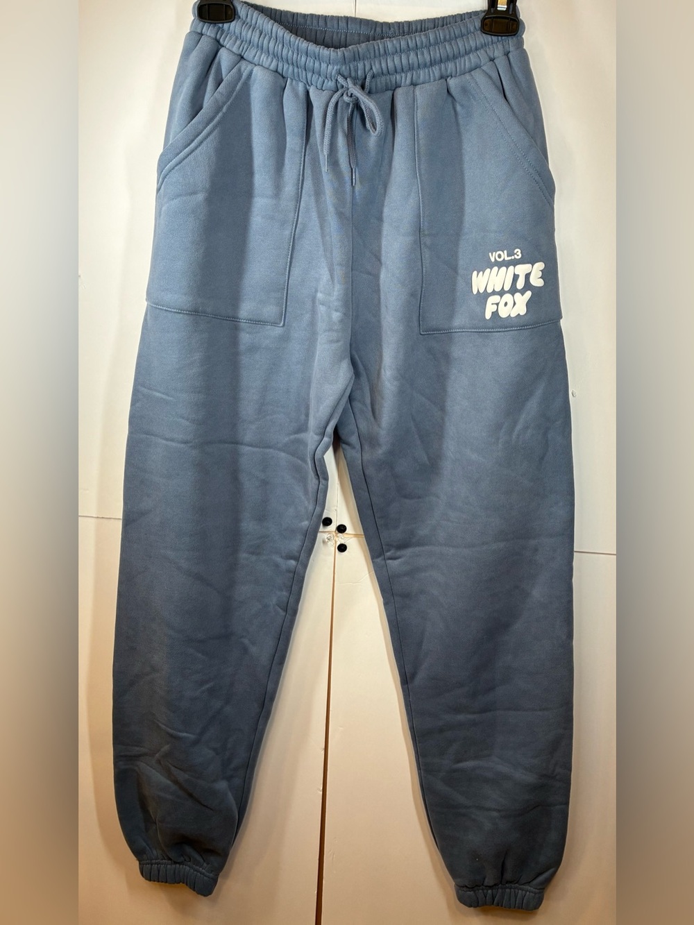 White Fox Vol.3 Blue Jogger Sweatpants Women’s Drawstring Lounge Athleisure XS